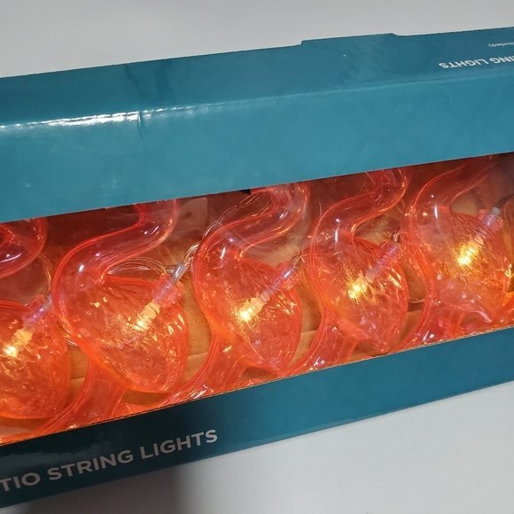 Pink Flamingo Patio String Lights 10 Battery - Picture 4 of 6